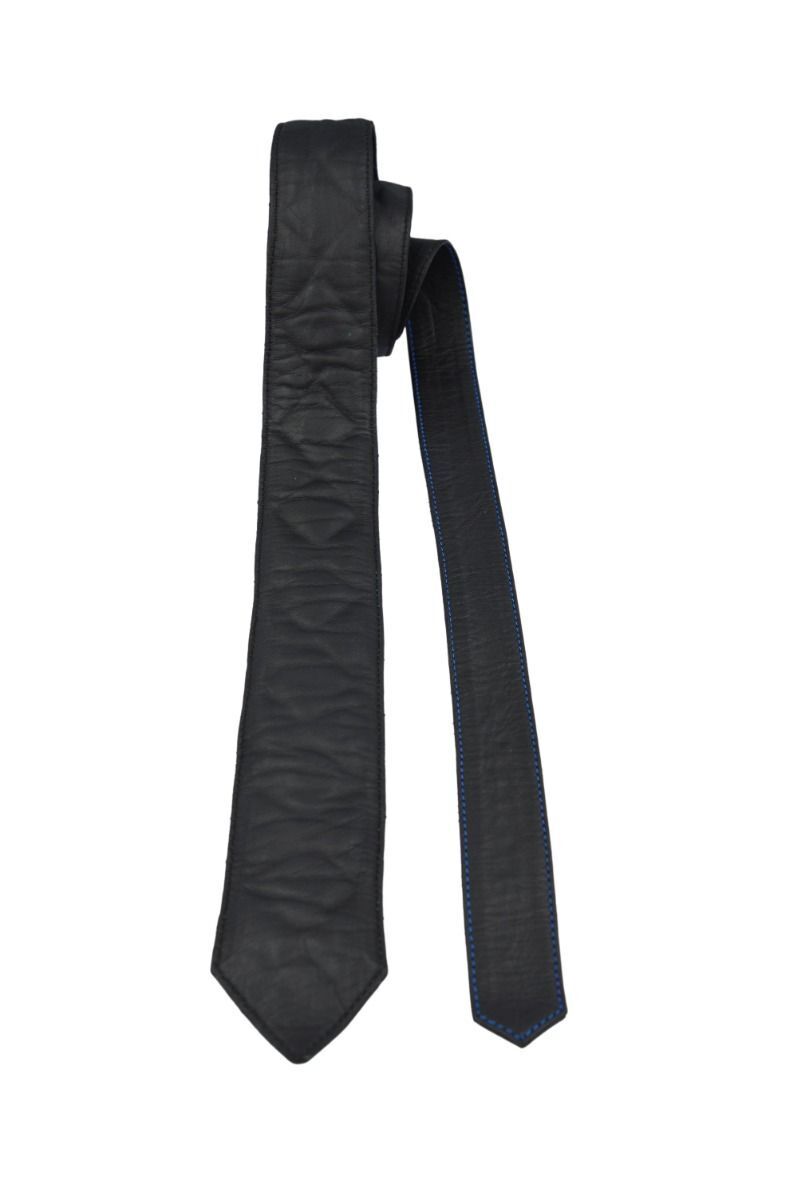 Genuine Leather Quilted Tie