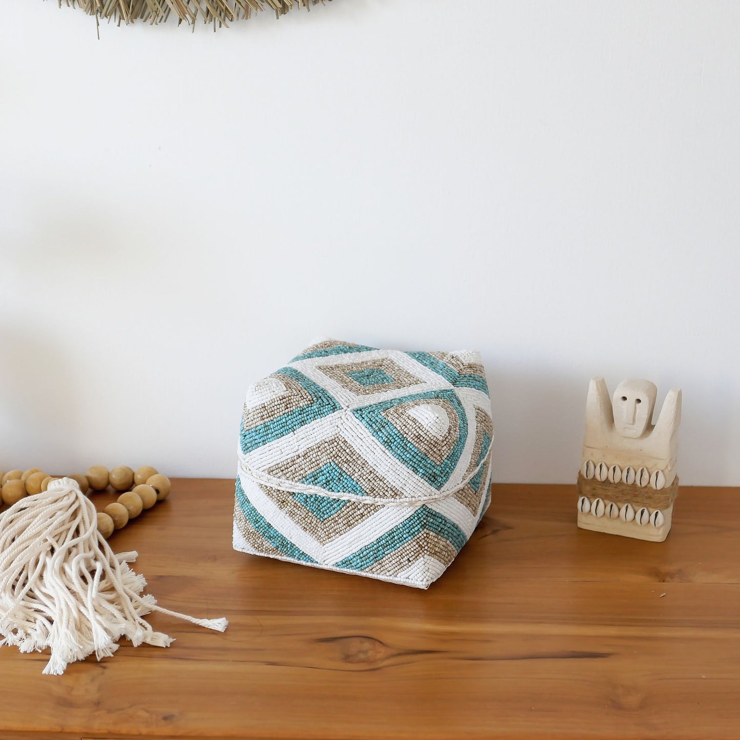 Handmade Balinese Decorative Beaded Box Set