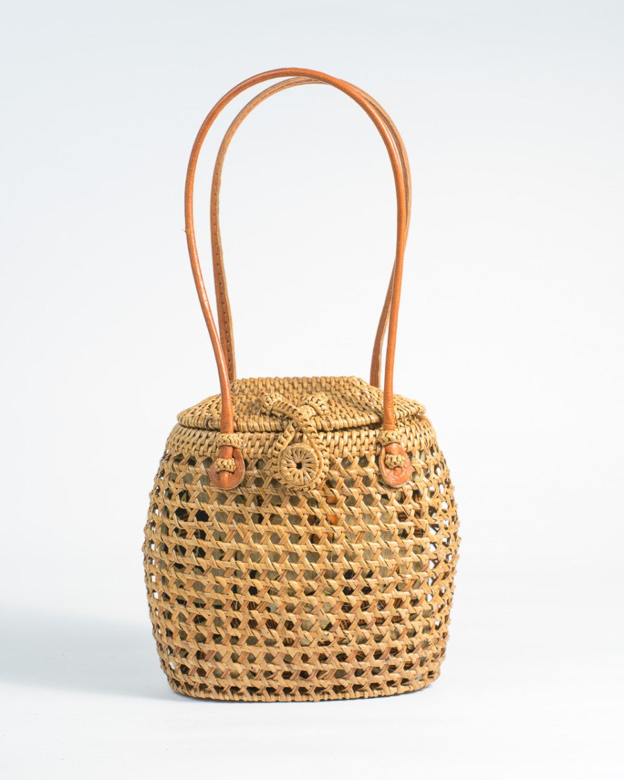 Bali Rattan Round handbag