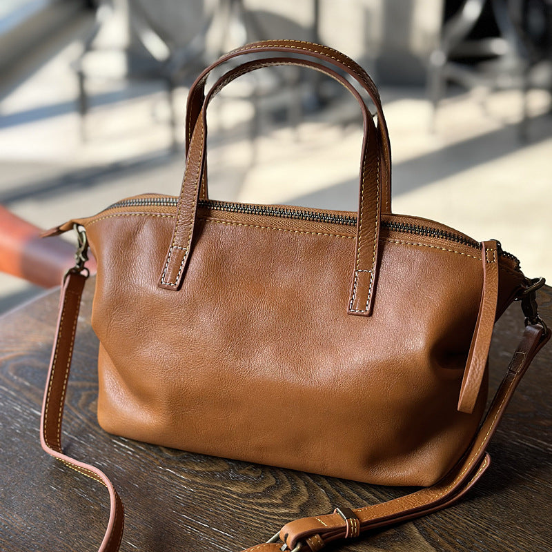 Genuine leather Dumpling messenger bag