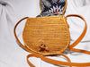Handwoven Boho Rattan Sling Crossbody Bag
