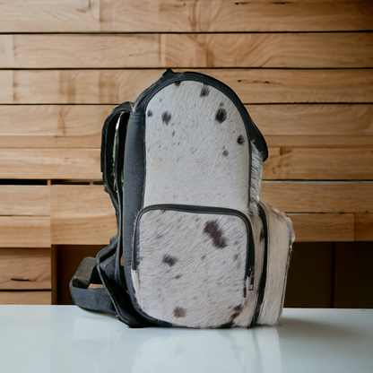 Real Hair On Cow Skin Laptop Backpack
