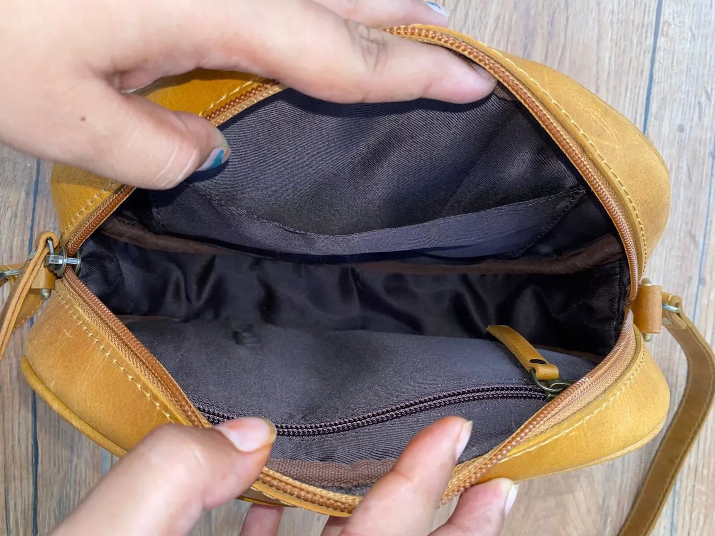 Hand Tooled Leather Western Crossbody Bag