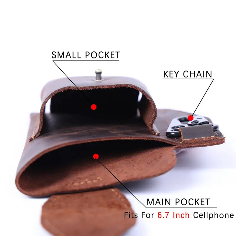 Leather Waist Holster Wallet