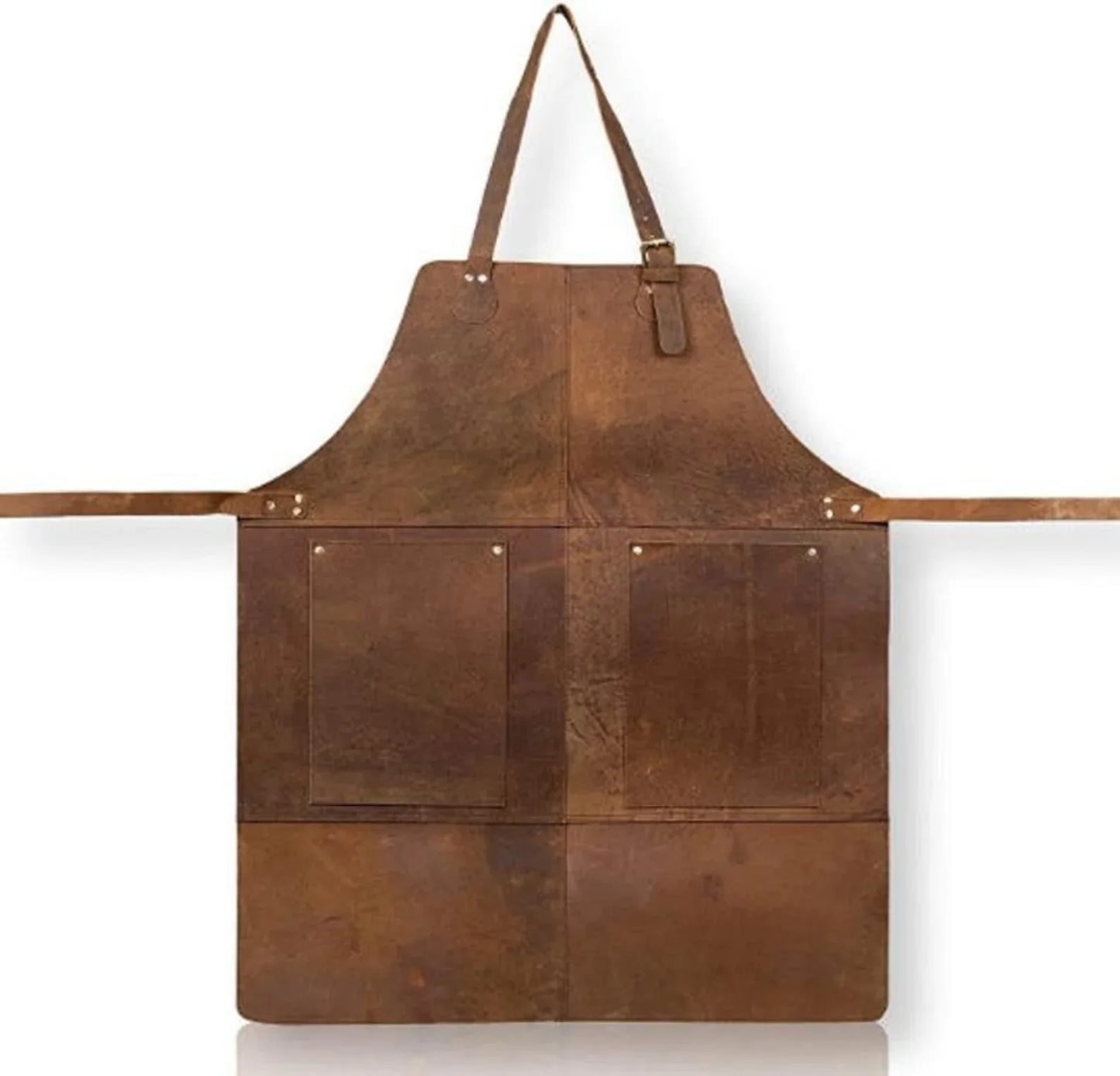 Real Leather Apron With Pockets for Hobbyists, Chefs, Butchers & Woodworkers