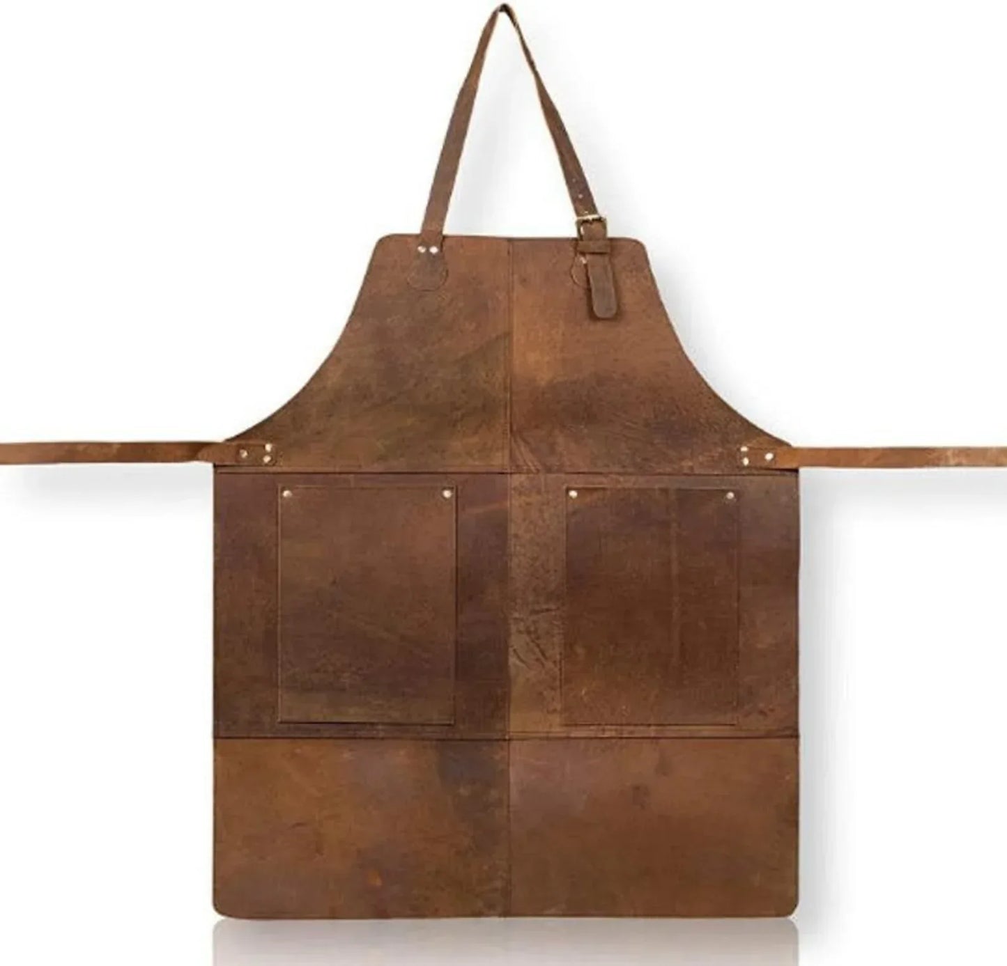 Real Leather Apron With Pockets for Hobbyists, Chefs, Butchers & Woodworkers