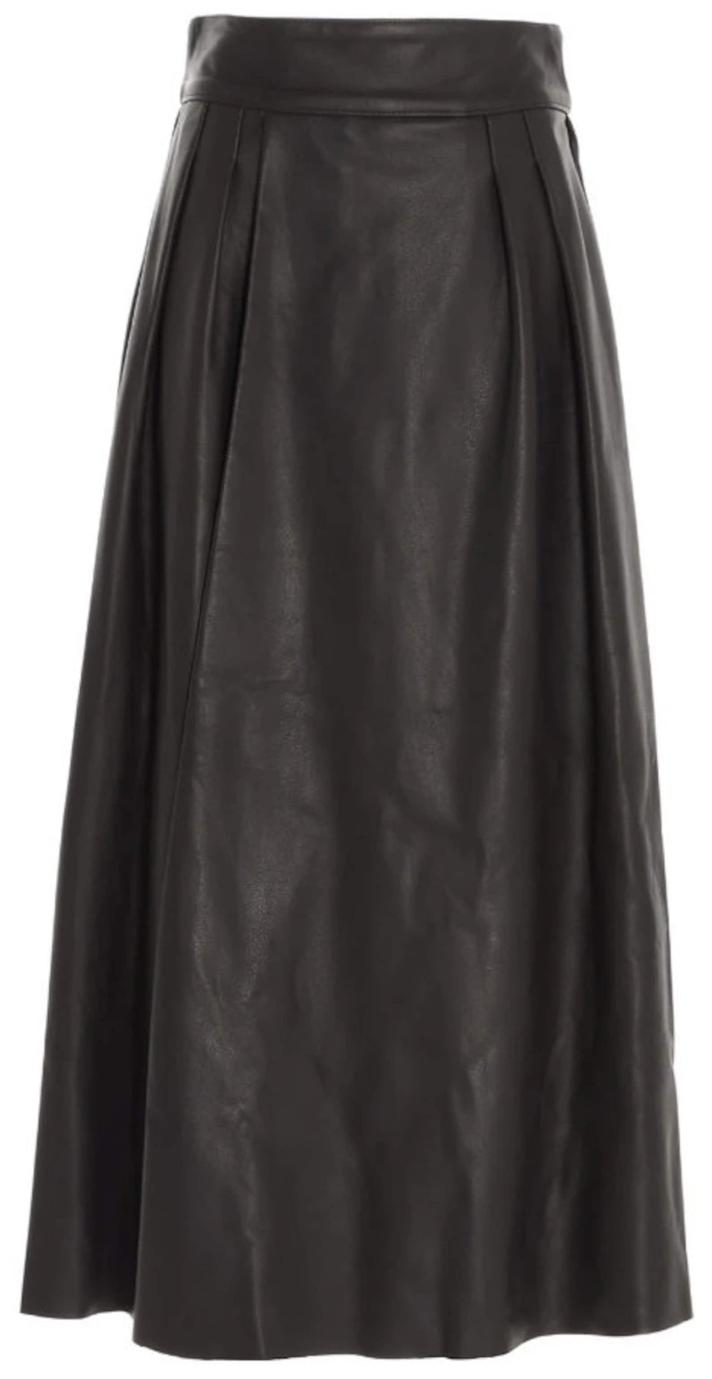 Real Genuine Women Leather Black Skirt