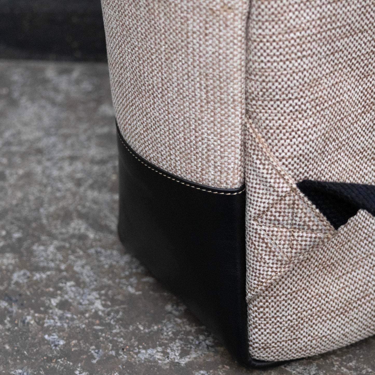 Real Leather And Jute Backpack