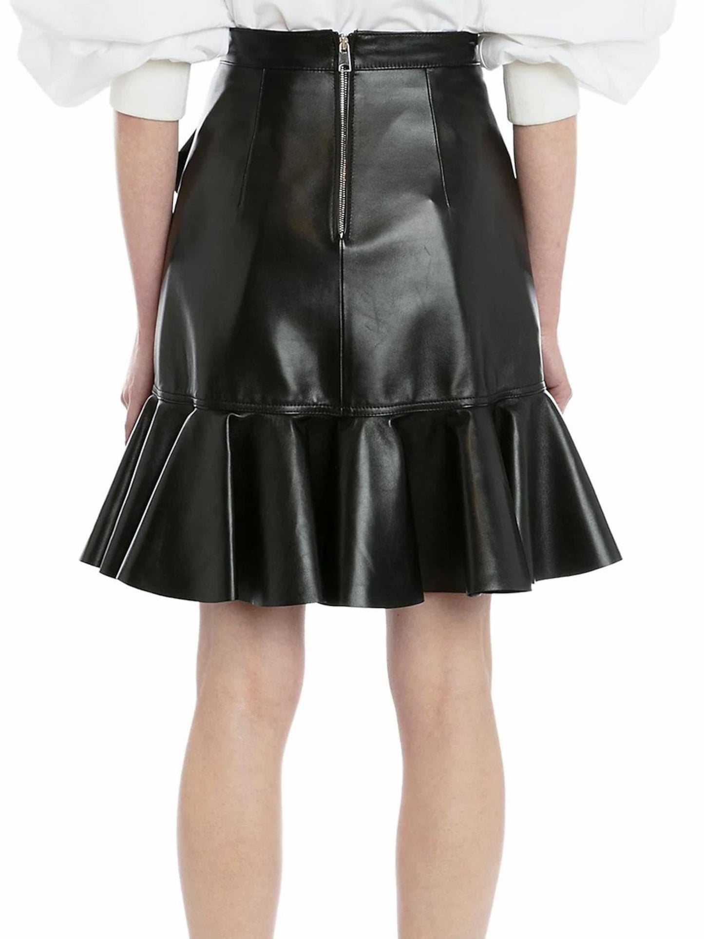 Handmade Genuine Leather Skirt Outfit
