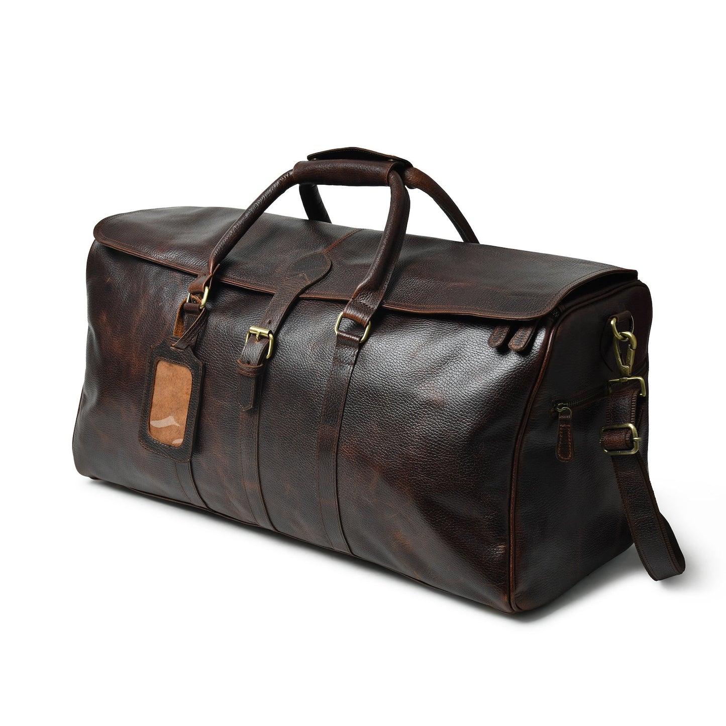 Large Western Leather Oversized Duffle Bag