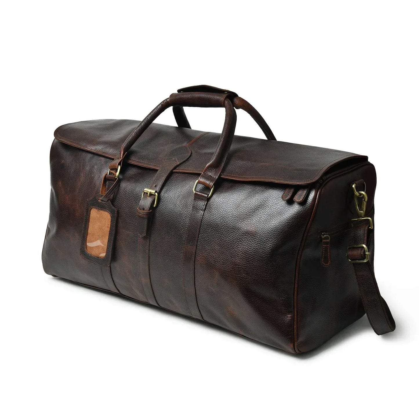 Large Western Leather Oversized Duffle Bag
