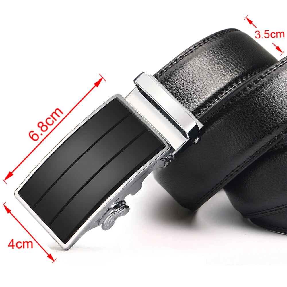 Modern Buckle Leather Belt Men Sleek Skinny Style