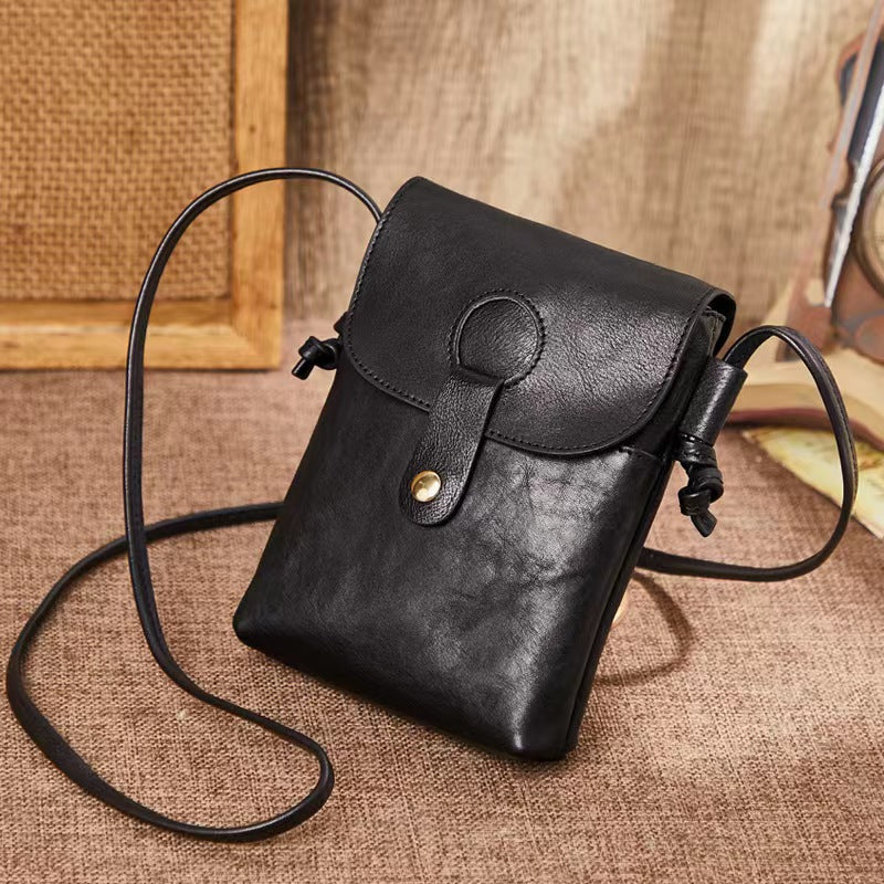 Leather Crossbody Phone Bag with Card Slot