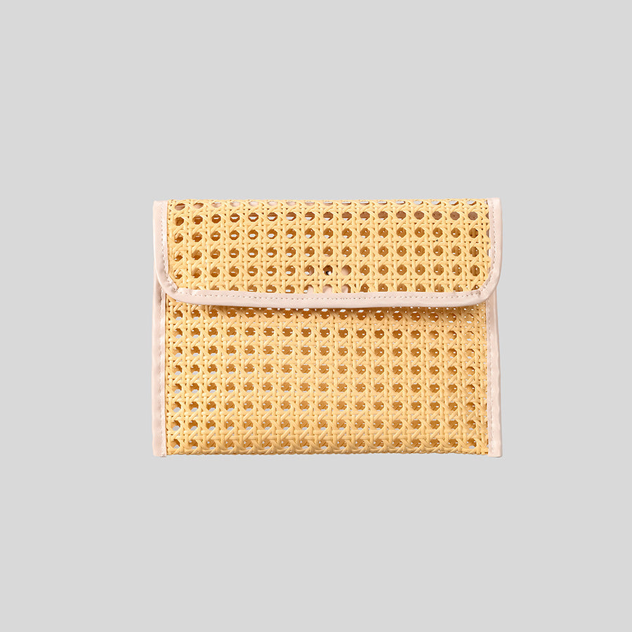 Woven PU Straw Crossbody Bag for Women