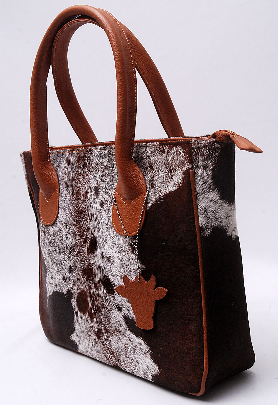 Speckled Leather Cowhide Tote Bag