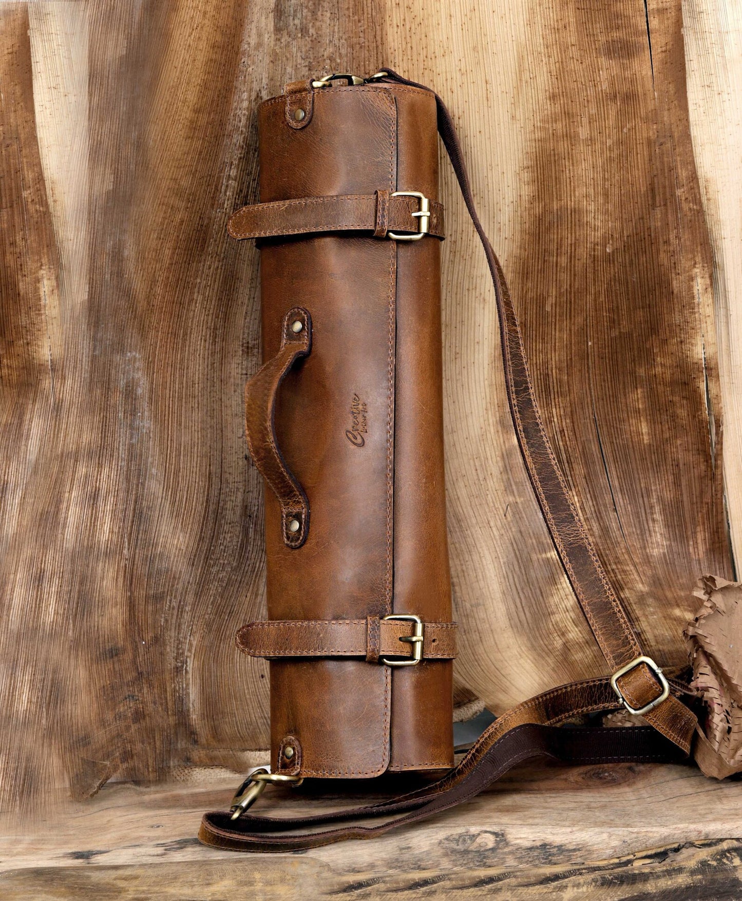 Leather Chef Knife roll Holder Case