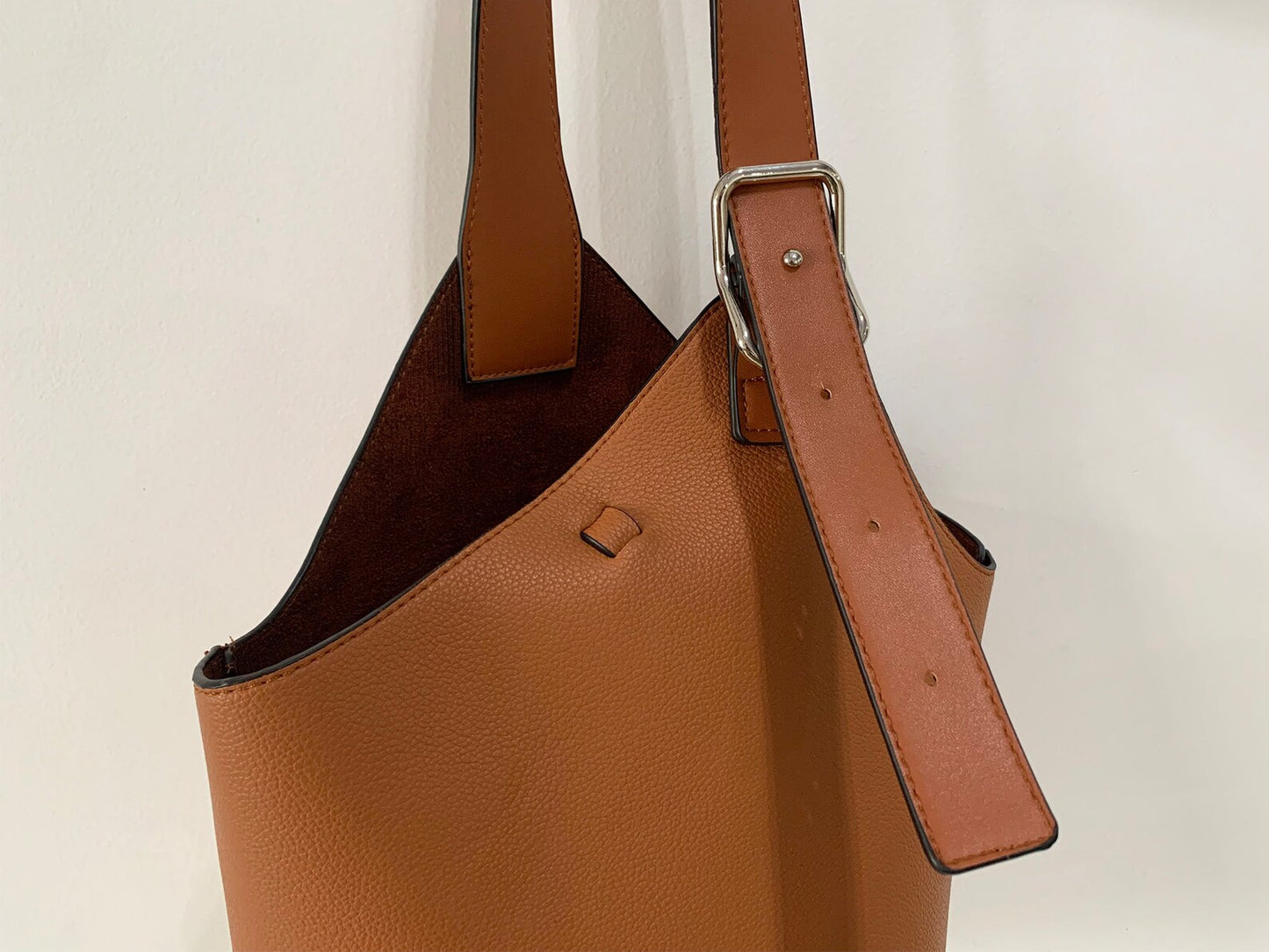 Genuine Leather Bucket Bag