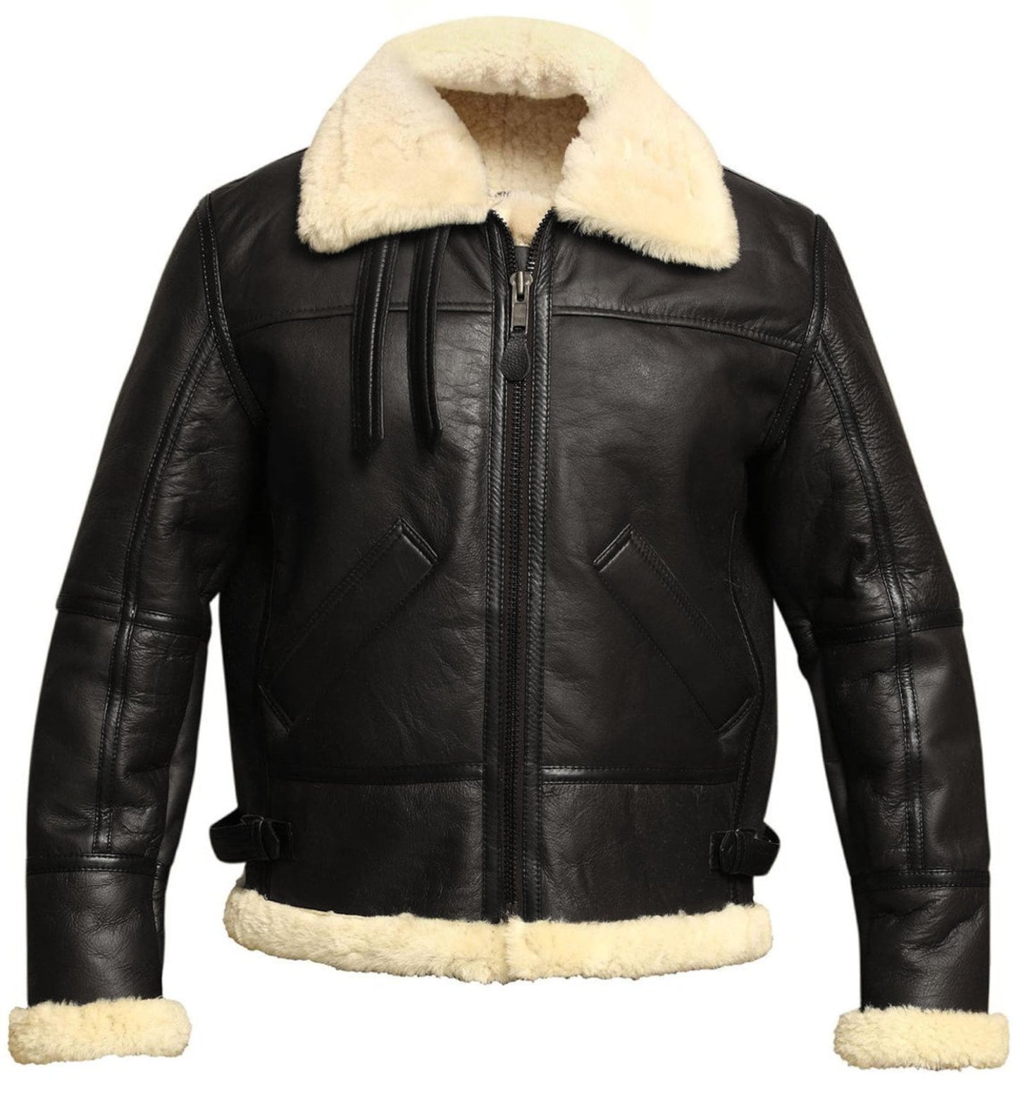 Handmade Leather Mens Aviator Jacket
