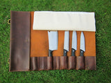 knife leather roll storage bag