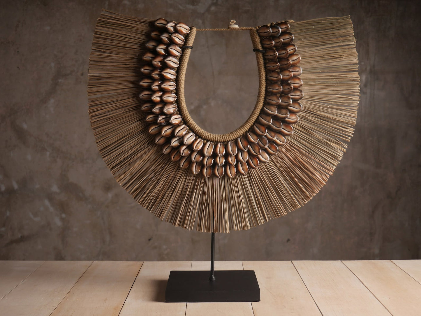 Ethnic Grass Papua Shell Cowrie Necklace