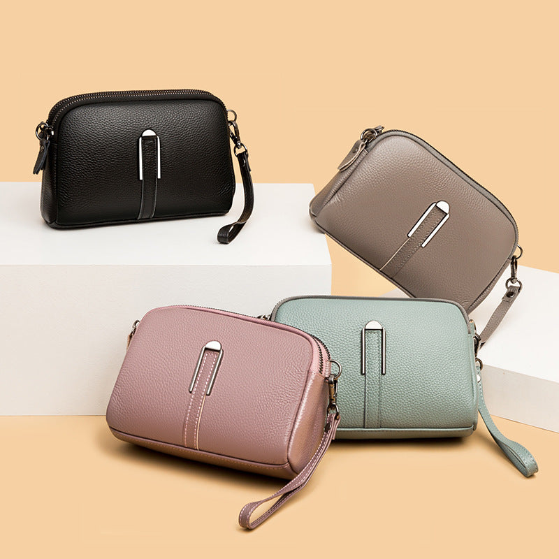 Genuine Leather Mini Crossbody Bag for Women