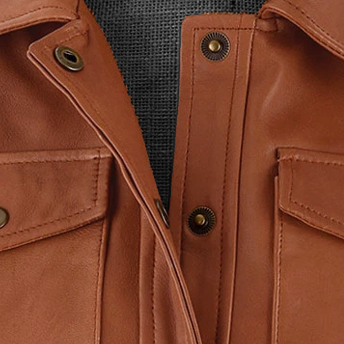 Handmade Brown Leather Jacket Slim fit
