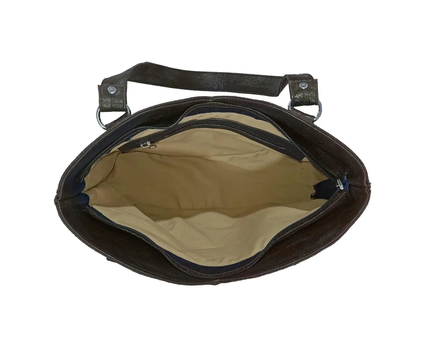 Natural Real Black White Cowhide Bag