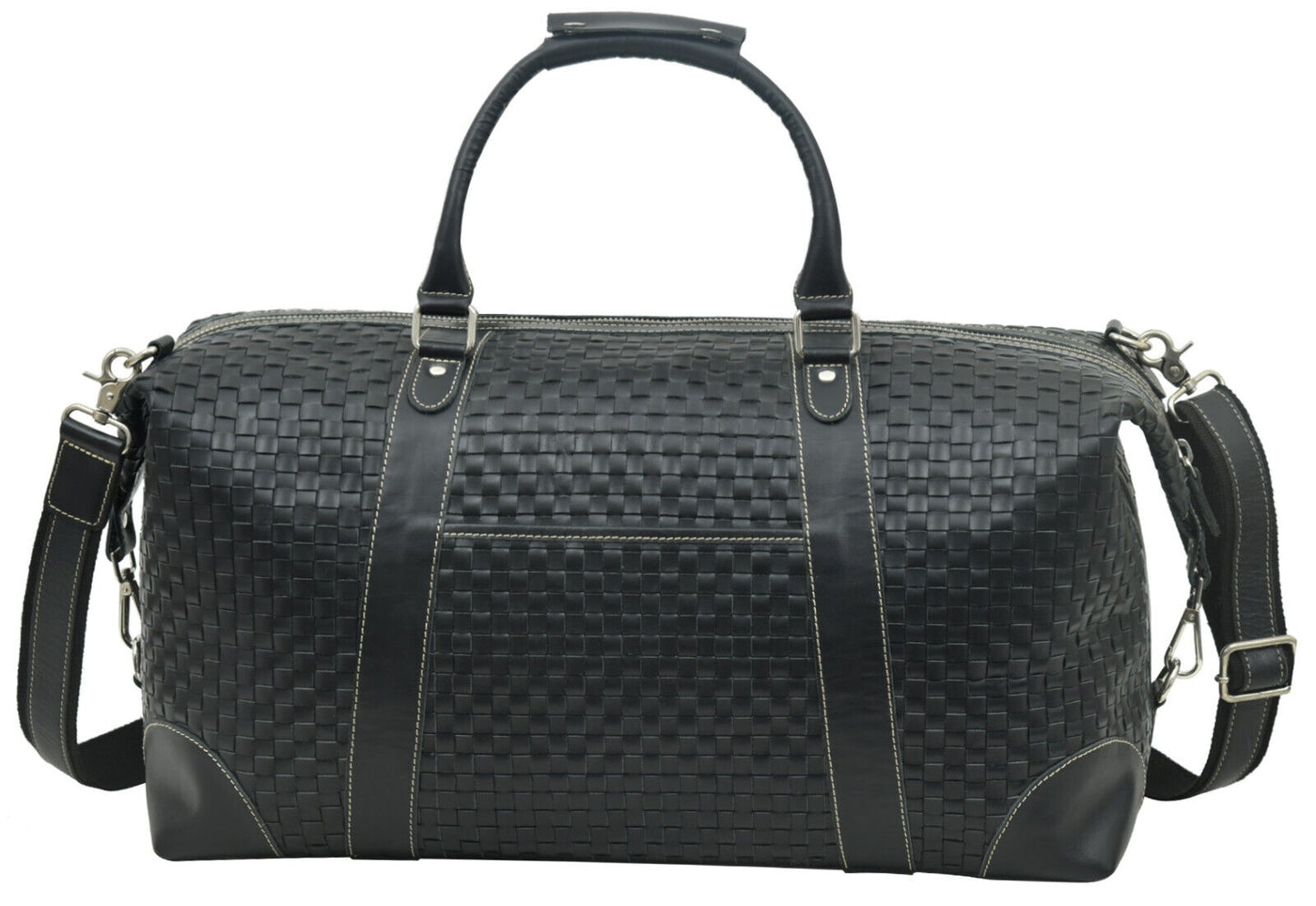 Genuine Leather Weekender Travel Duffle Bag