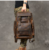 Large Leather Brown Backpack