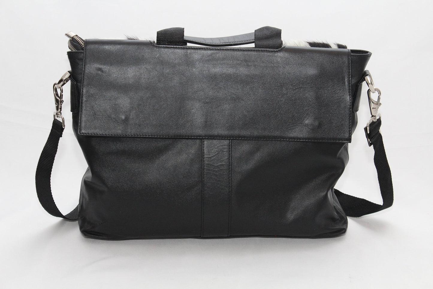 Natural Real Cowhide Laptop Messenger Bag