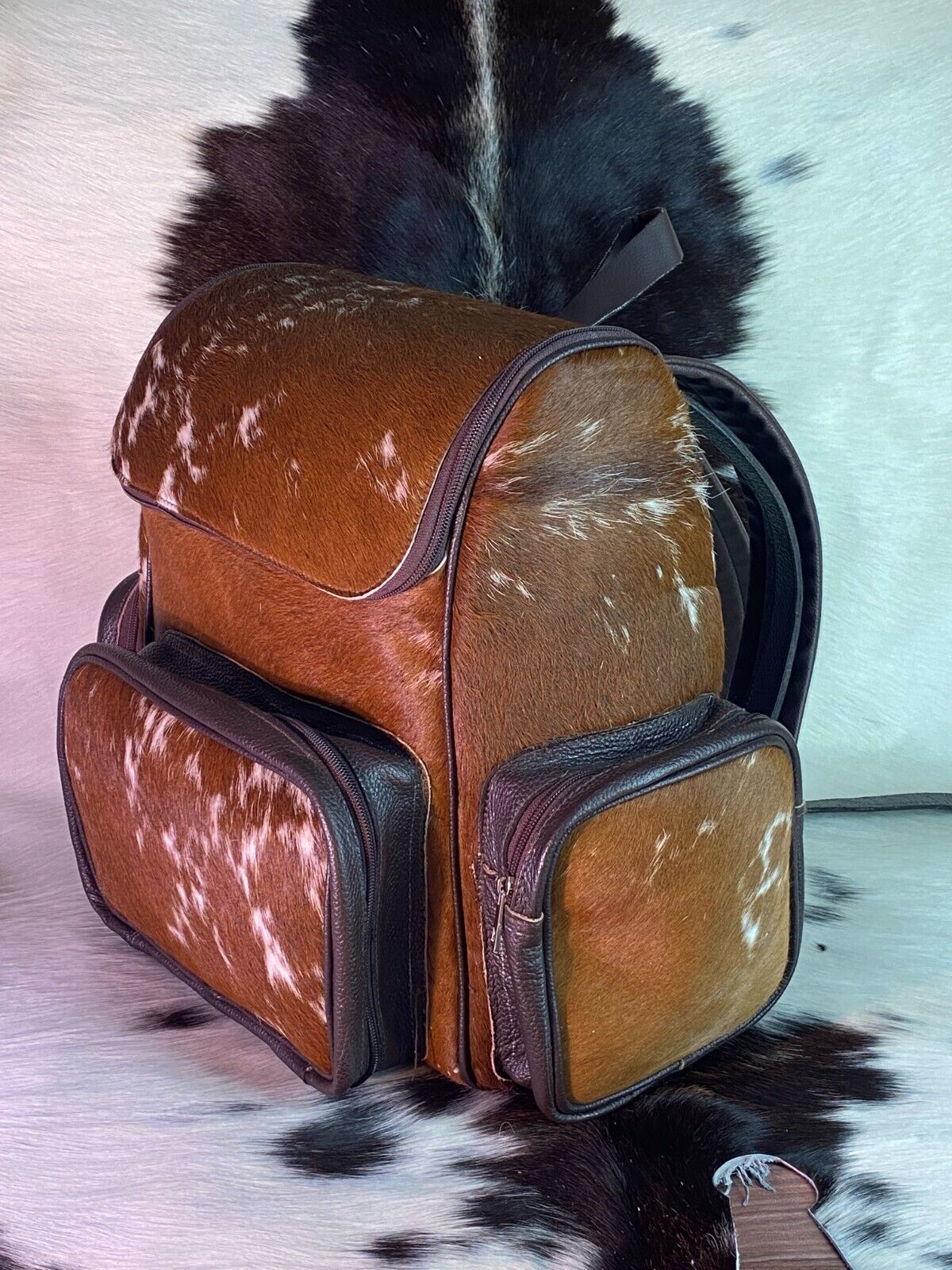 Large Hair On Cowhide Backpack