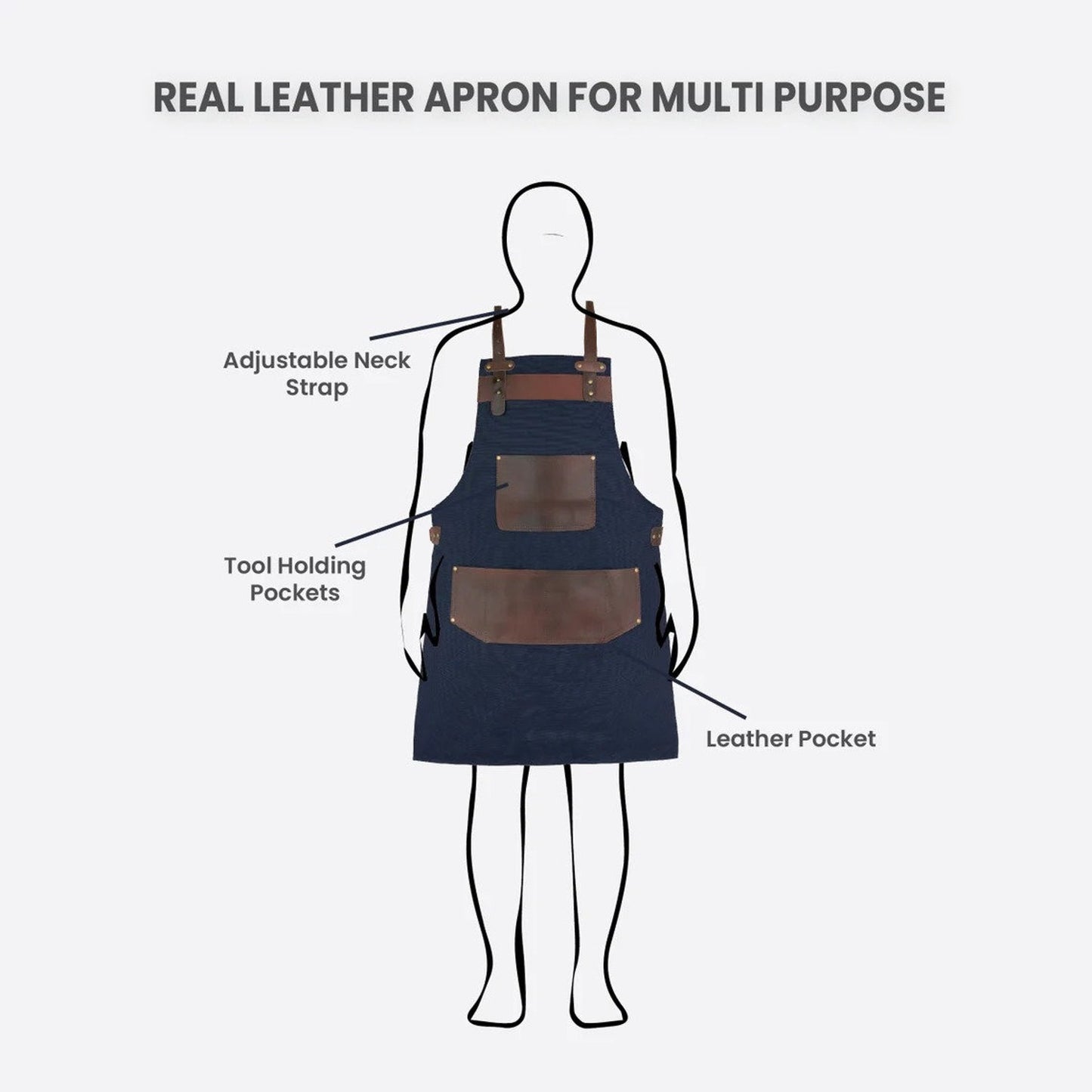 Real Genuine Canvas Leather Apron