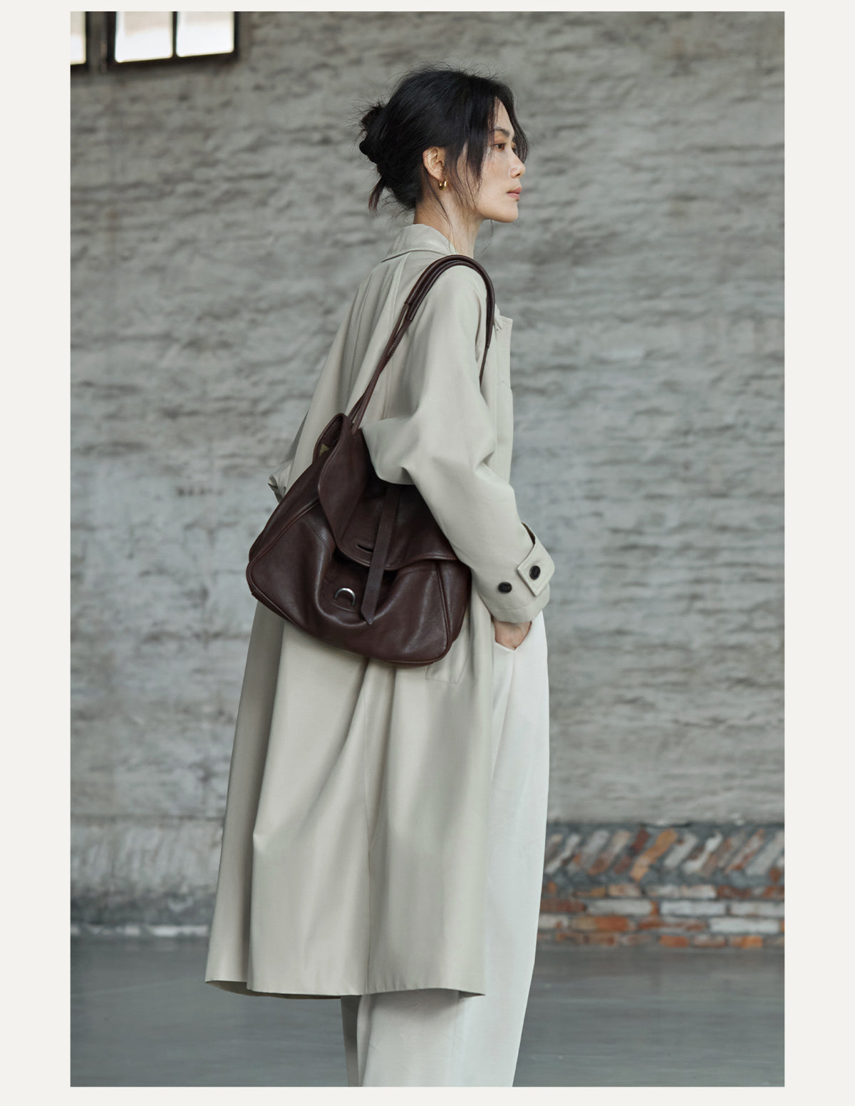 Women Real Leather Retro Shoulder Bag