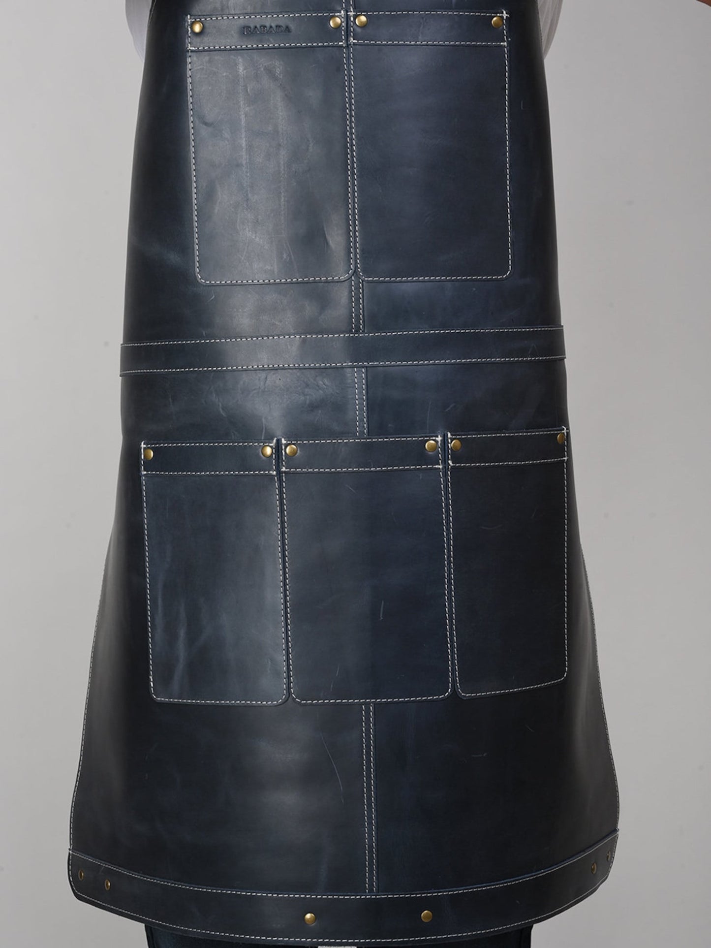 Genuine leather woodworking apron