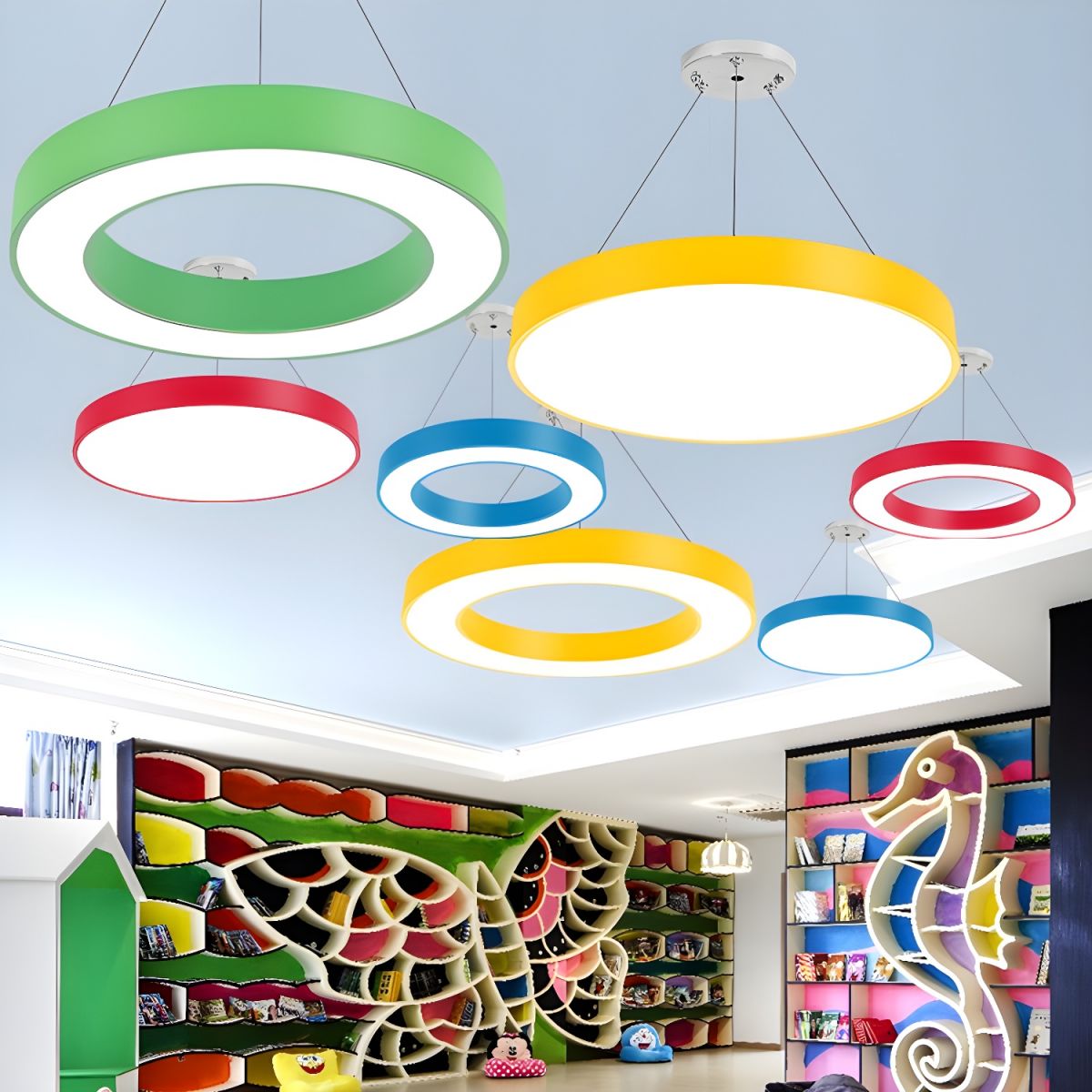 Modern Circular LED Pendant Light Ceiling Chandelier