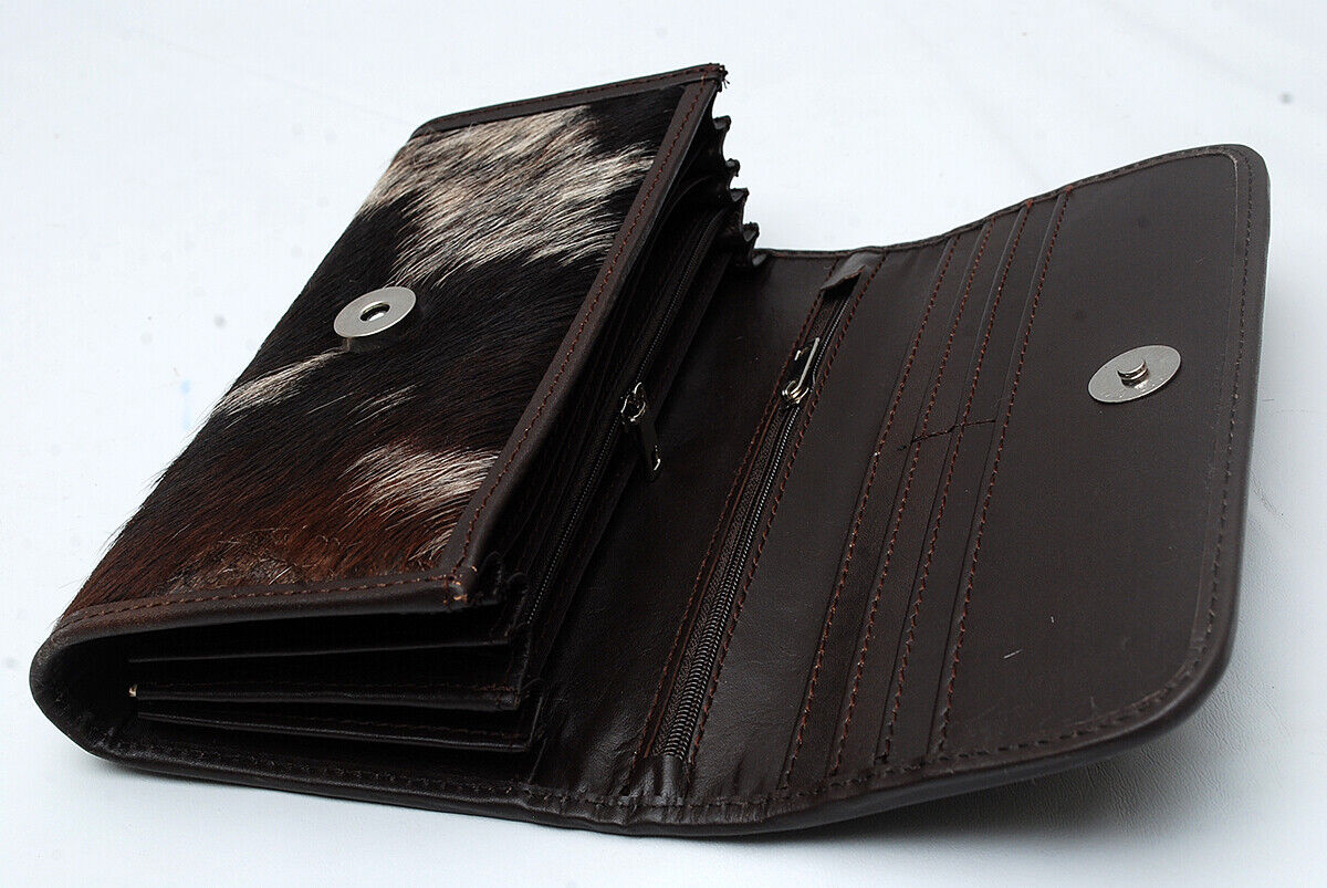 Dark Cowhide Mini Clutch Purse