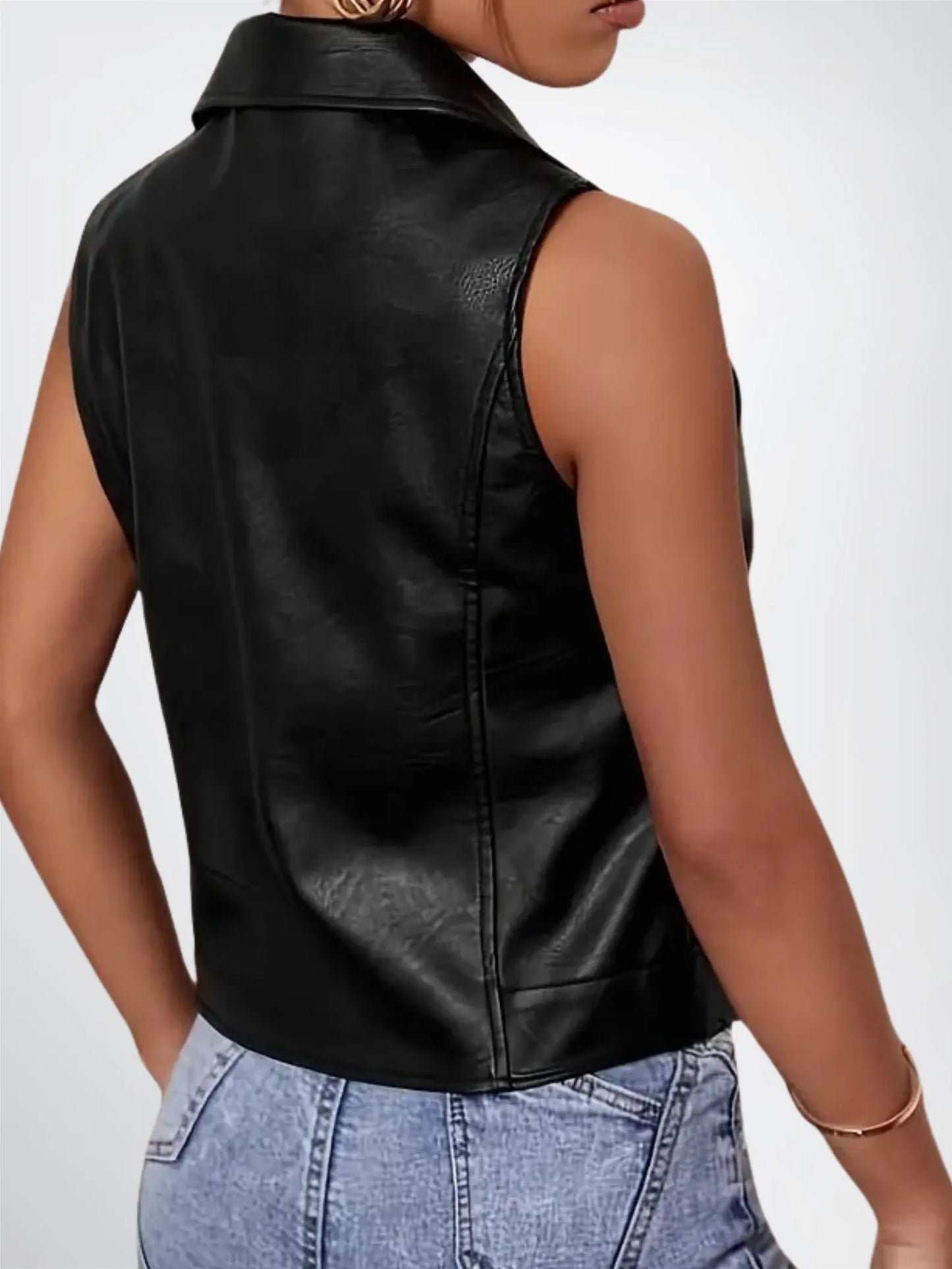 leather vest women's motorcycle