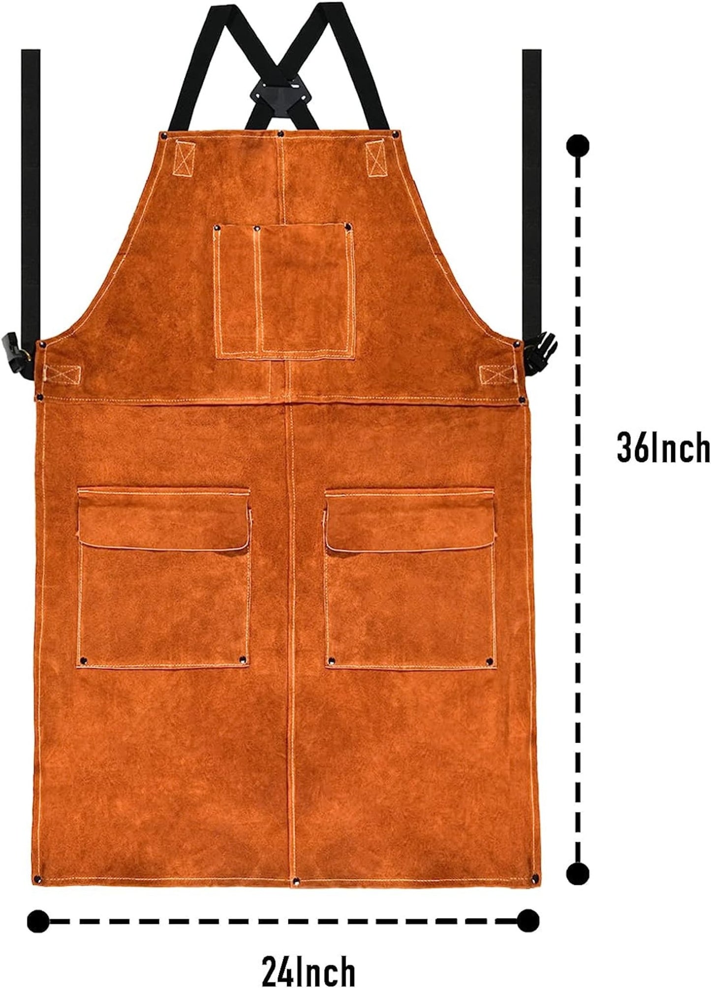 Genuine leather welding work apron heavy duty