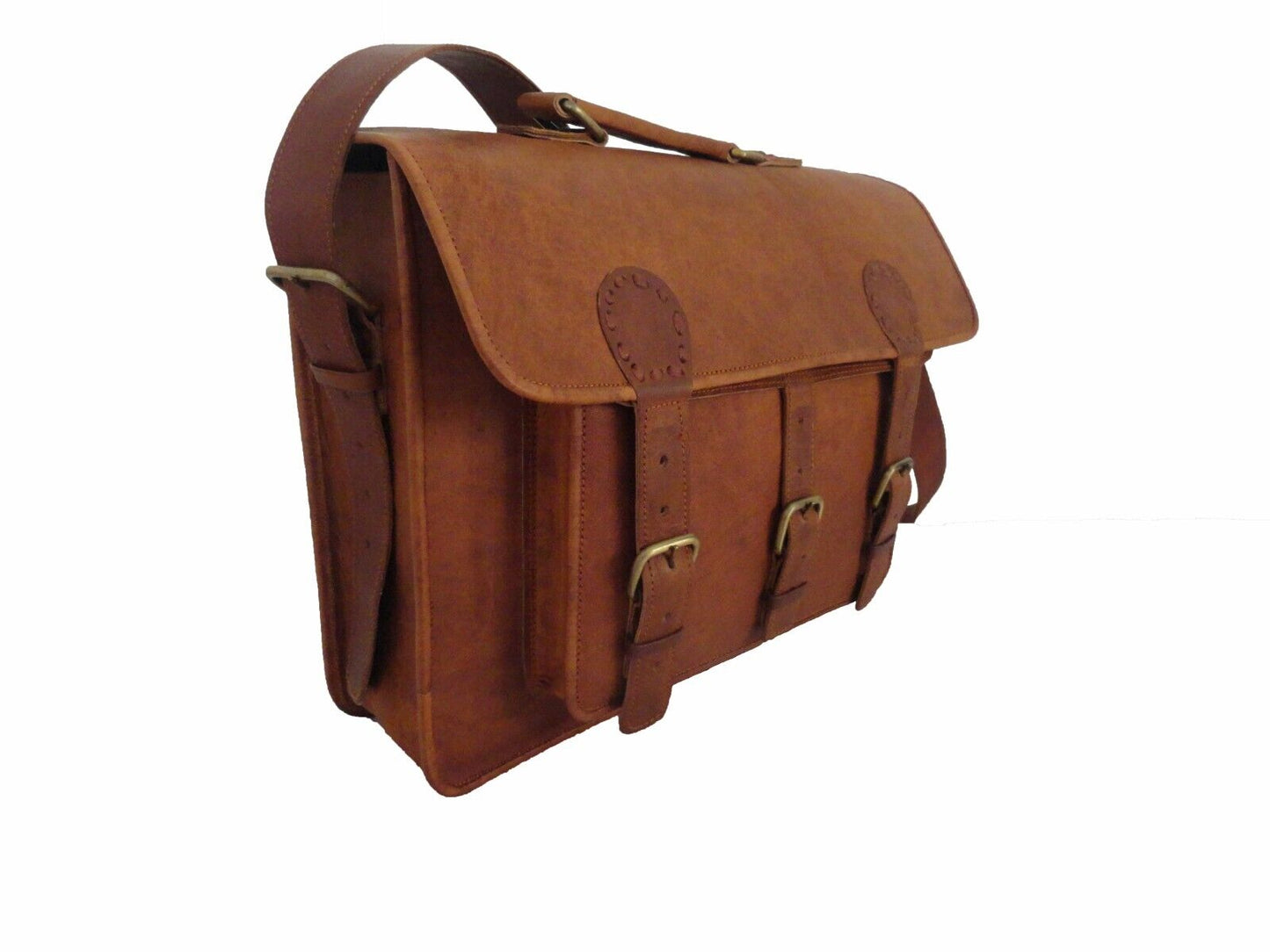 Vintage Leather Satchel Messenger Bag