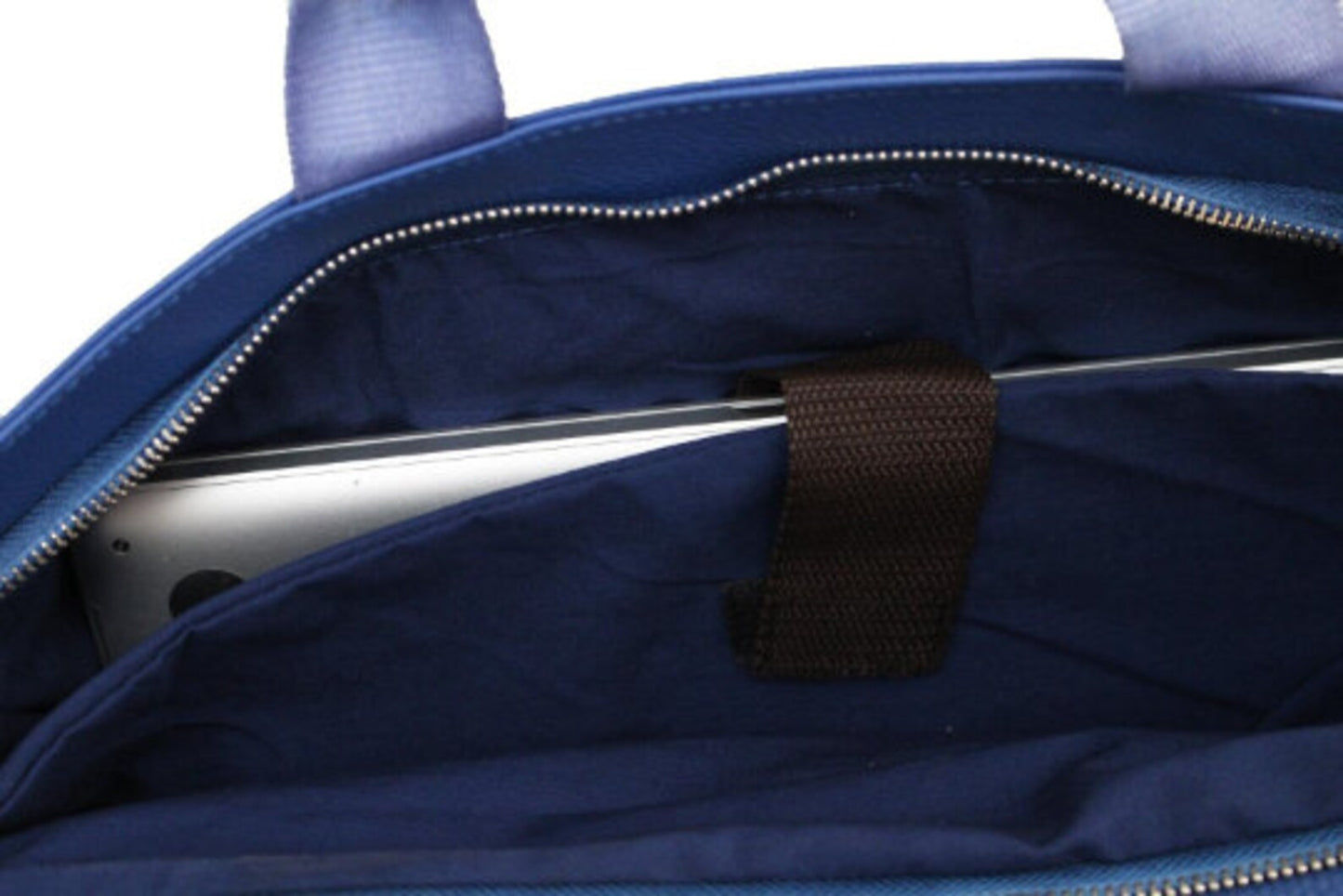 Grey White Cowhide Messenger Briefcase Bag