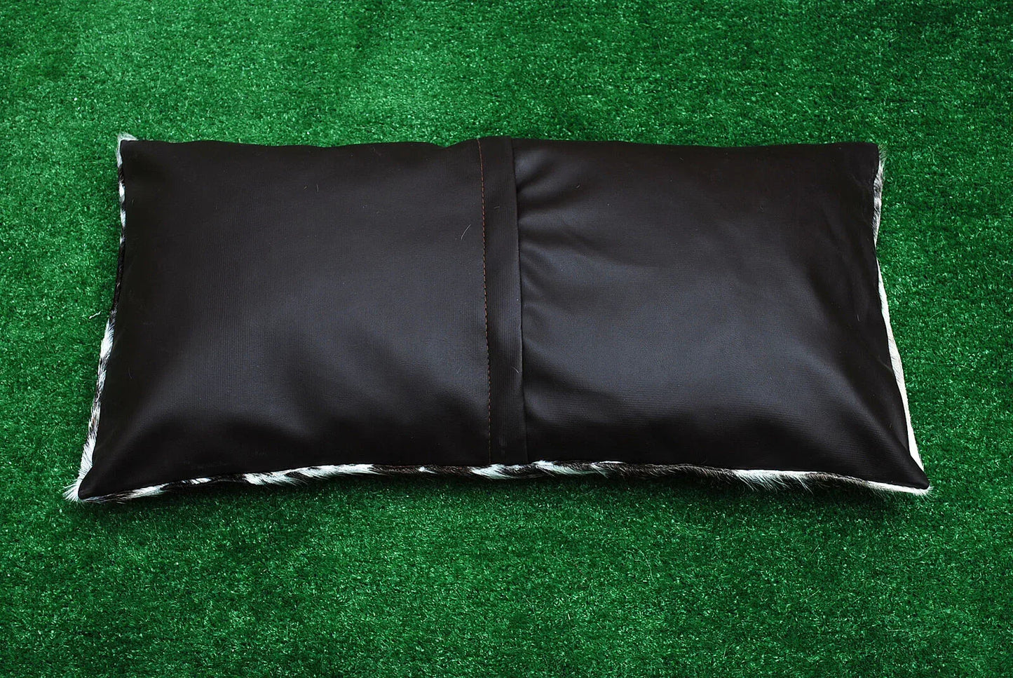 Dark Cowhide Lumbar Pillow Cover 12×24