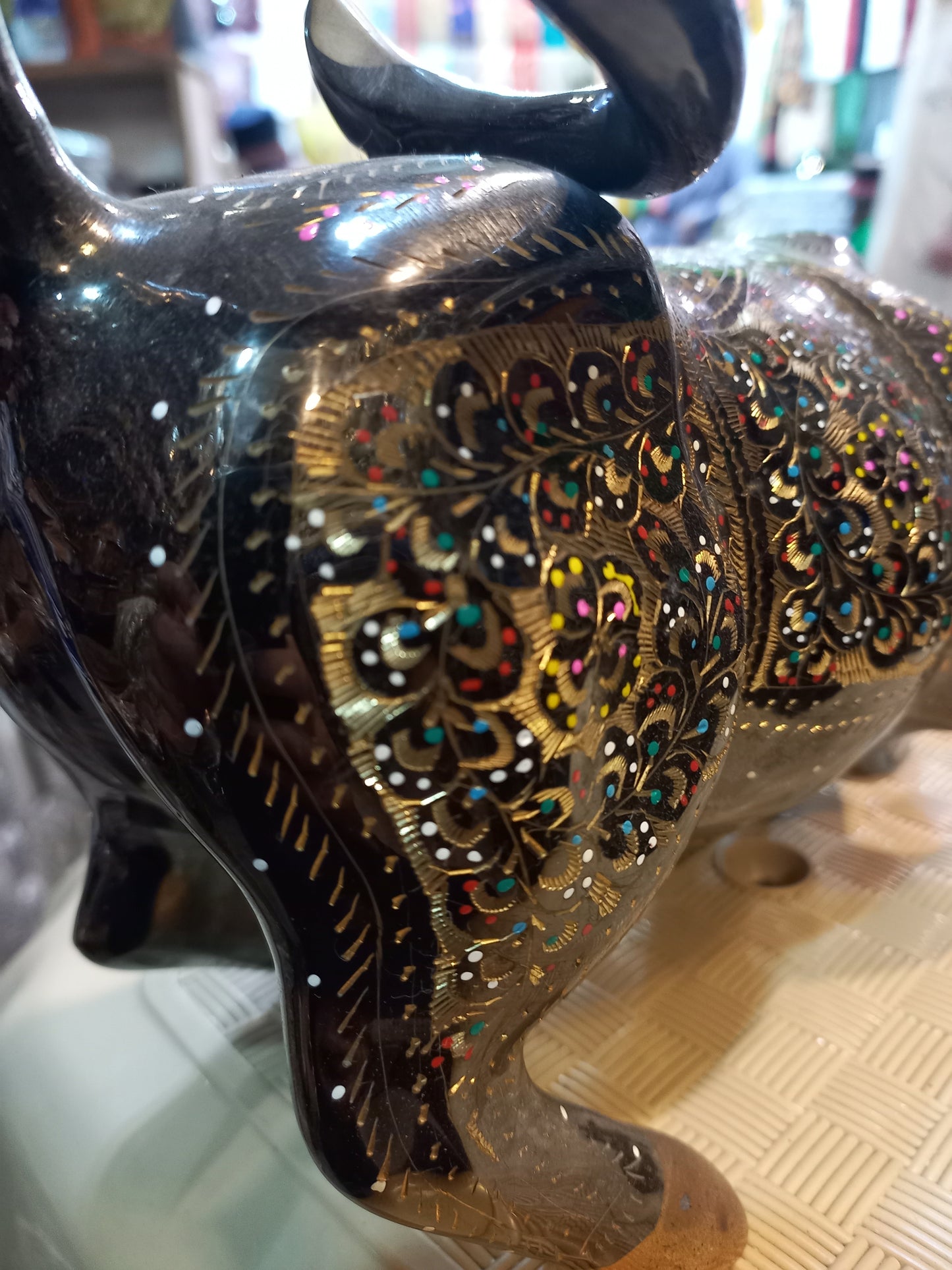 Brass Handmade Bull Statue Sculpture Decor