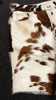 men cowhide shorts brown white