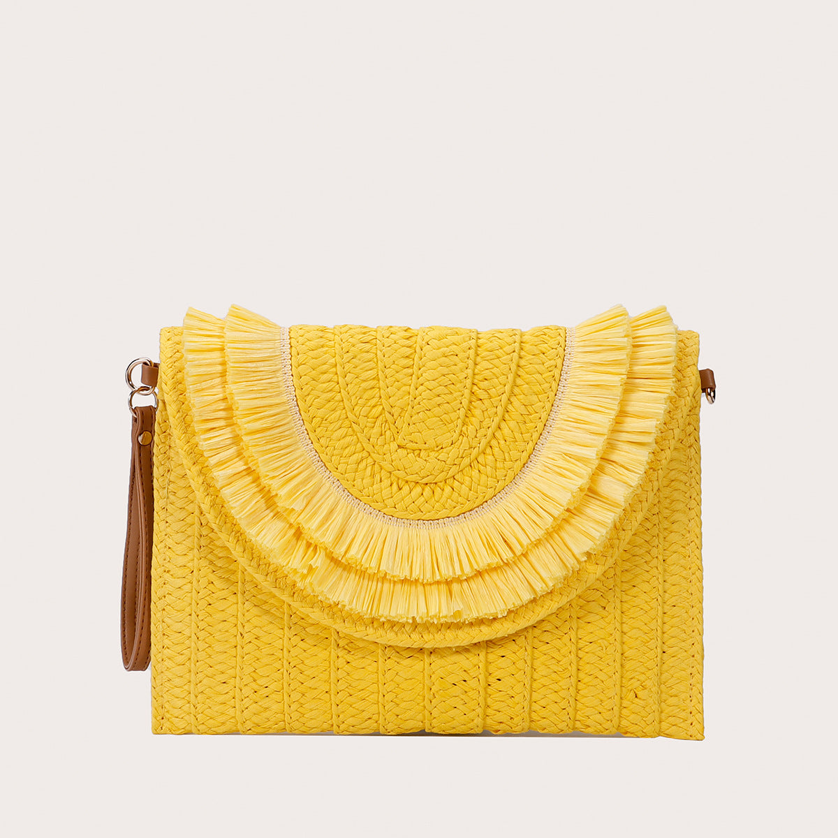 straw summer envelope purse beach