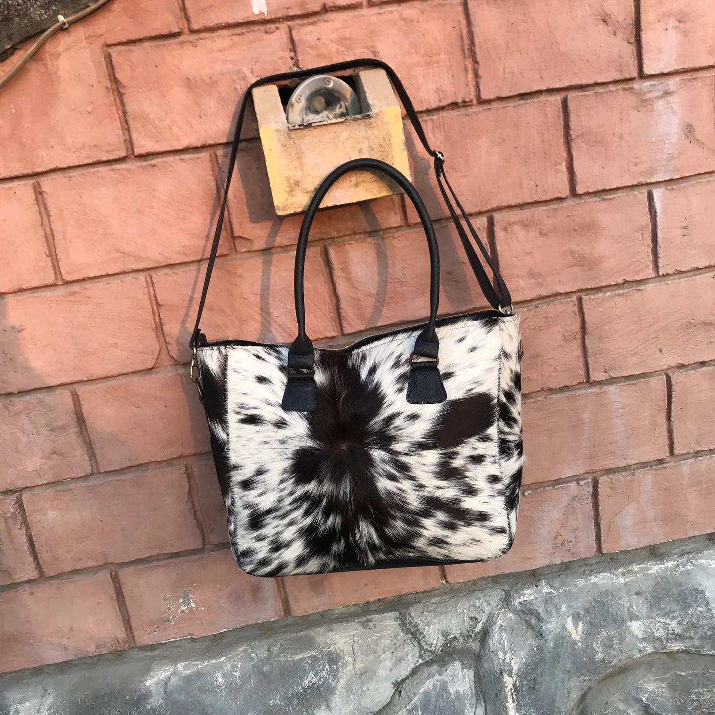 Cowhide Purse Shoulder Carry On
