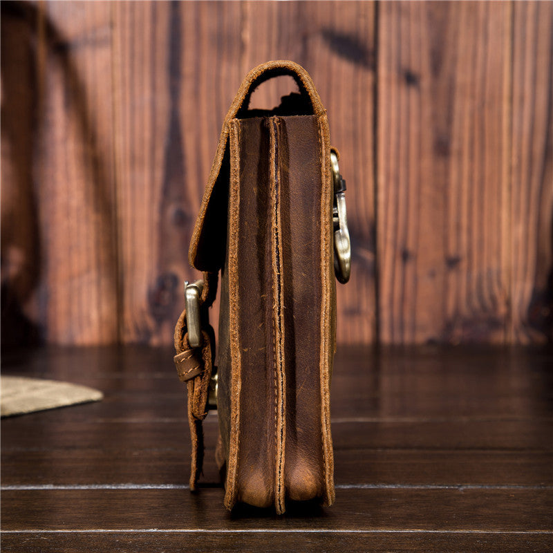 Men’s Leather Waist Bag Genuine Leather Phone Holder