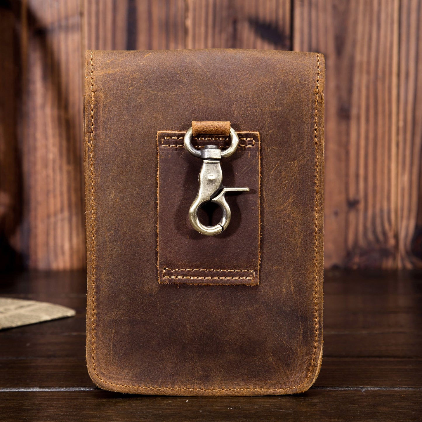Men’s Leather Waist Bag Genuine Leather Phone Holder