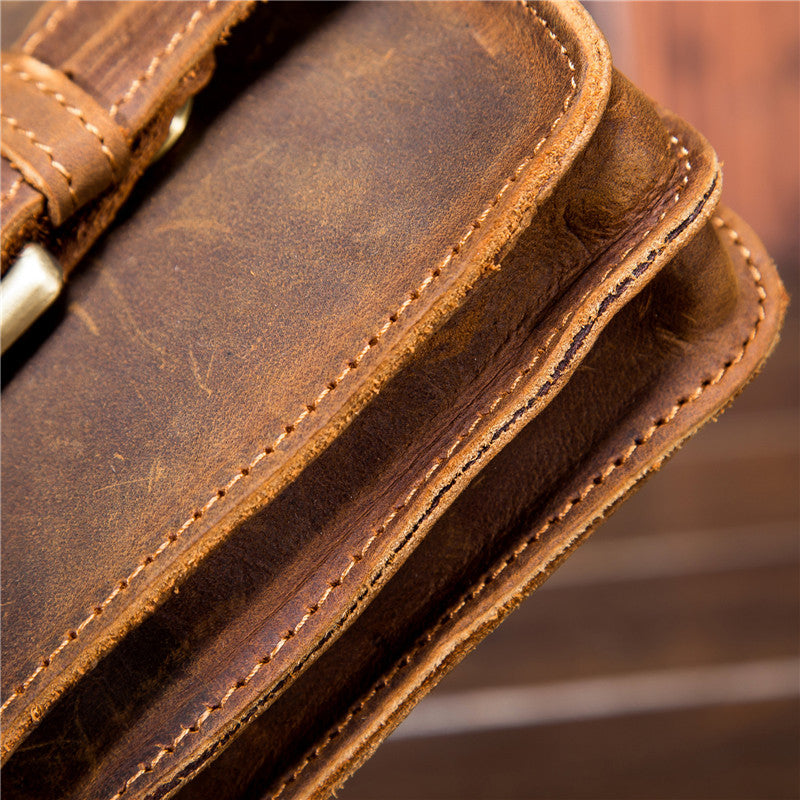 Men’s Leather Waist Bag Genuine Leather Phone Holder