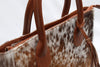 Hair On Cowhide Speckled Tote Purse