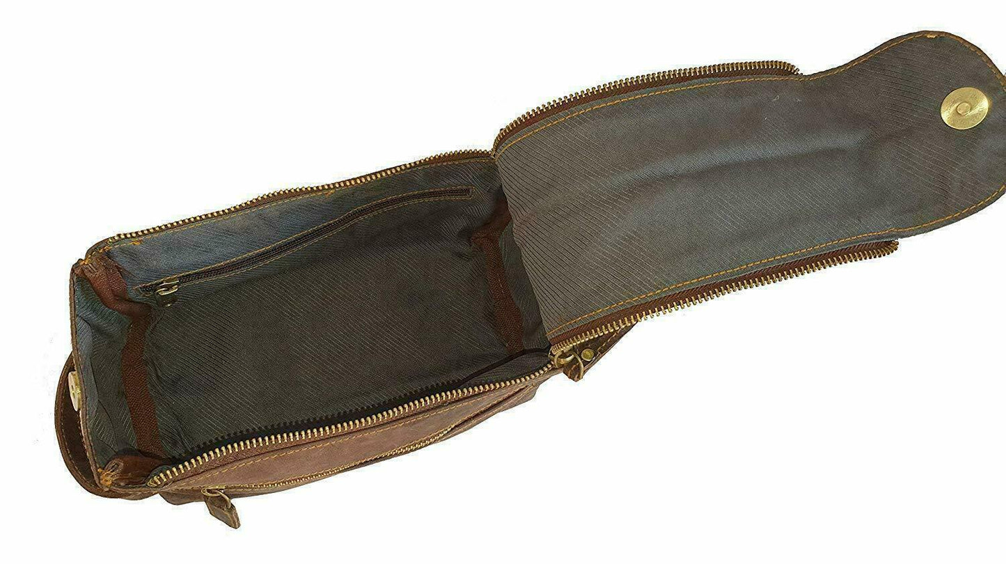 Genuine Leather Men Dopp Kit Shaving Case